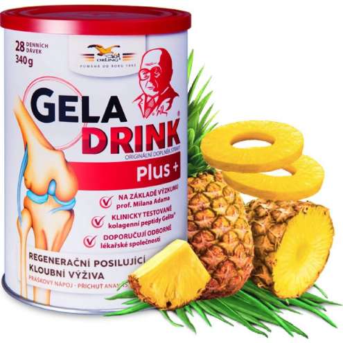 GELADRINK Plus Ananas - Supportive joint nutrition with strawberry Ananas, 340 g